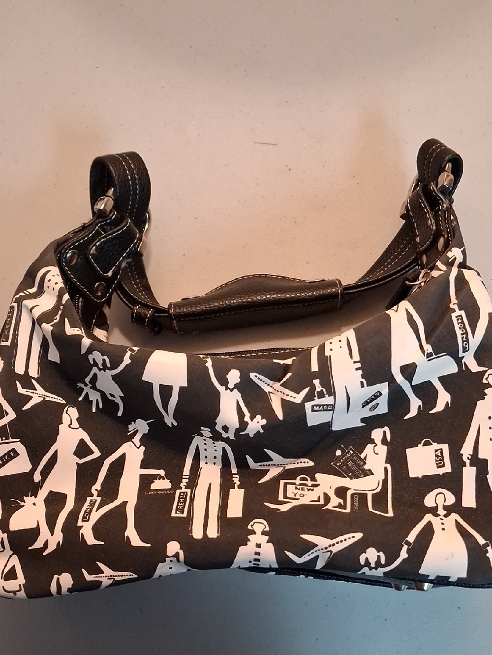 Sydney Love Black & White Travel Satchel